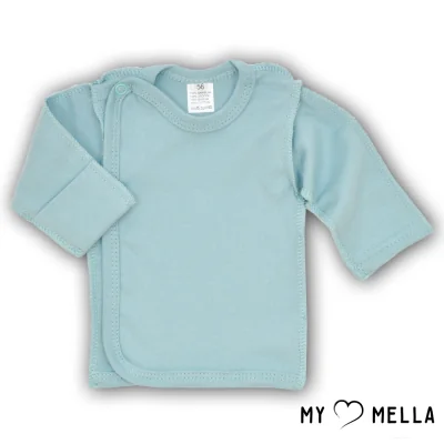 Krekliņš ar iekšpusi ārā esošām šuvēm, gaiši zils, 56 cm.