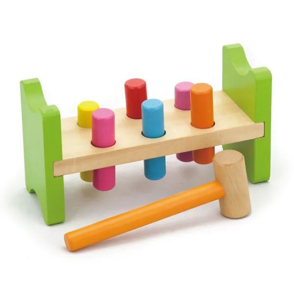 Viga 50827 koka spēle ar āmuru Pound-A-Peg