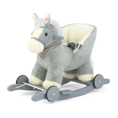Milly Mally mīksts šūpuļzirgs Polly, pelēks
