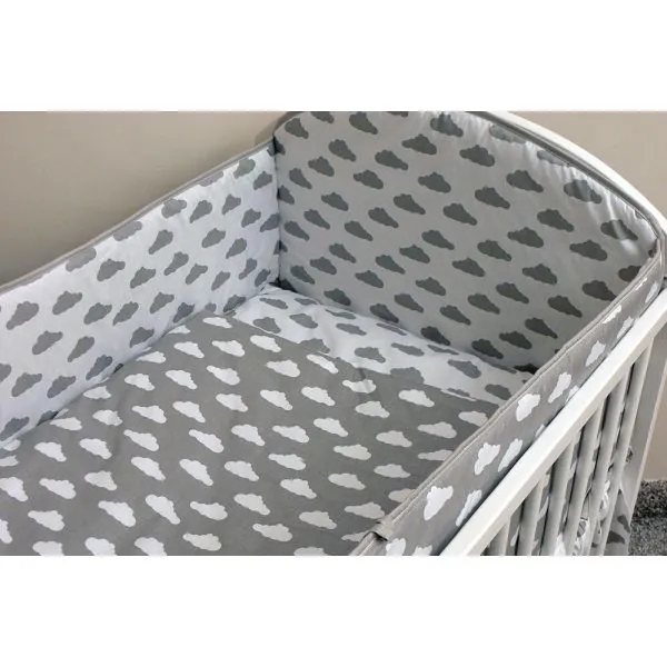 120/90 cm. Ankras 2 dalių patalynės užvalkalų komplektas "DEBESĖLIAI", Pilka