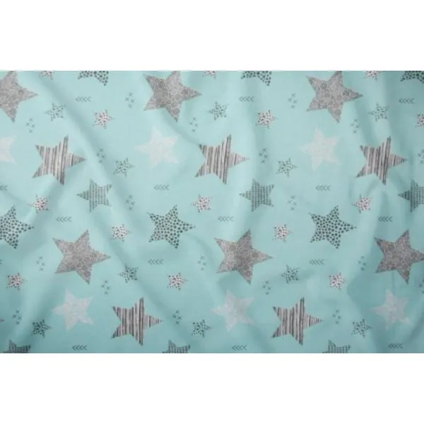 120/90 cm. Ankras 2 daļu gultasveļas komplekts "New Stars", Piparmētra