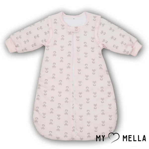 Miegmaišis kūdikiui su rankovėmis Fox, Rožinė