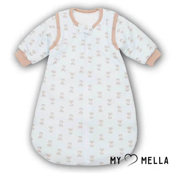 Zīdaiņu guļammaiss ar piedurknēm Fox, Gaiši zils