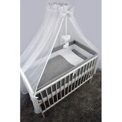 Ankras 6 daļu gultas veļas komplekts "Zvaigznītes Minky" Pelēka