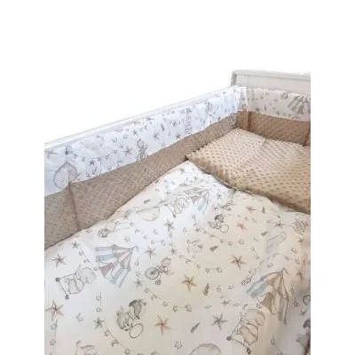 Ankras 6 daļu gultas veļas komplekts "Cirkas Minky" Smilšu krāsā