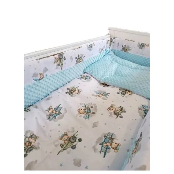 Ankras 6 dalių patalynės komplektas "Pilotas Minky" Mėlyna