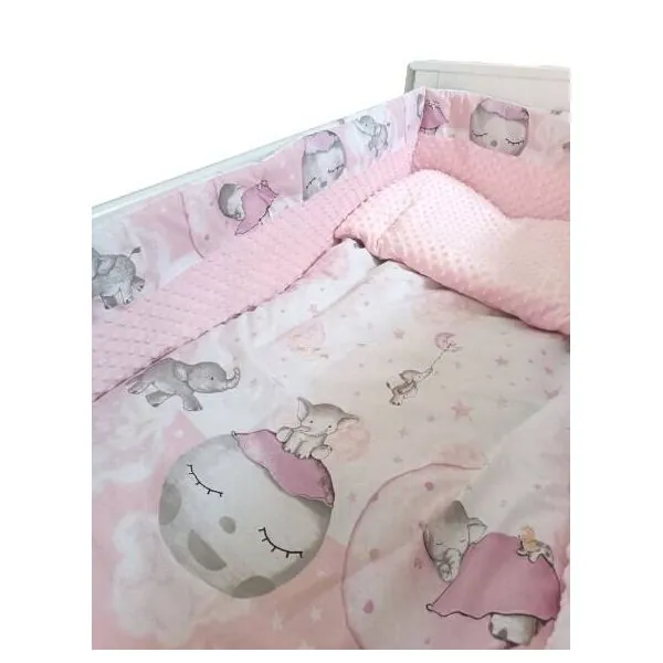Ankras 6 dalių patalynės komplektas "Meškiukas Minky" Rožinė