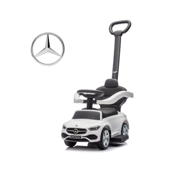 Milly Mally stumjama mašīnīte ar stumšanas rokturi MERCEDES C-Class, Balta