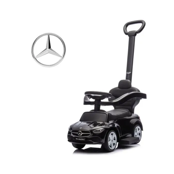 Milly Mally stumjama mašīnīte ar stumšanas rokturi MERCEDES C-Class, Melna