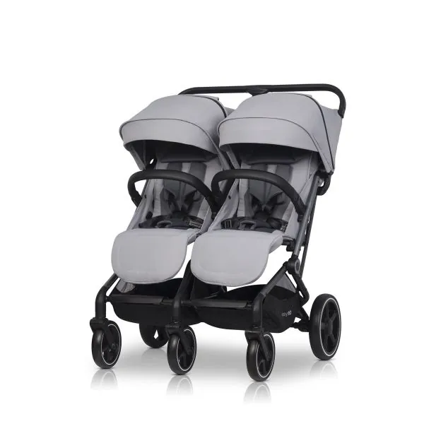 Ratiņi dvīņiem Easy go Echo, Cloudy gray