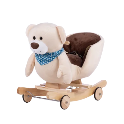 Supamas arkliukas/žaislas su atlenkiamais ratukais, Meškiukas