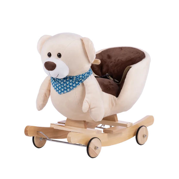 Supamas arkliukas/žaislas su atlenkiamais ratukais, Meškiukas