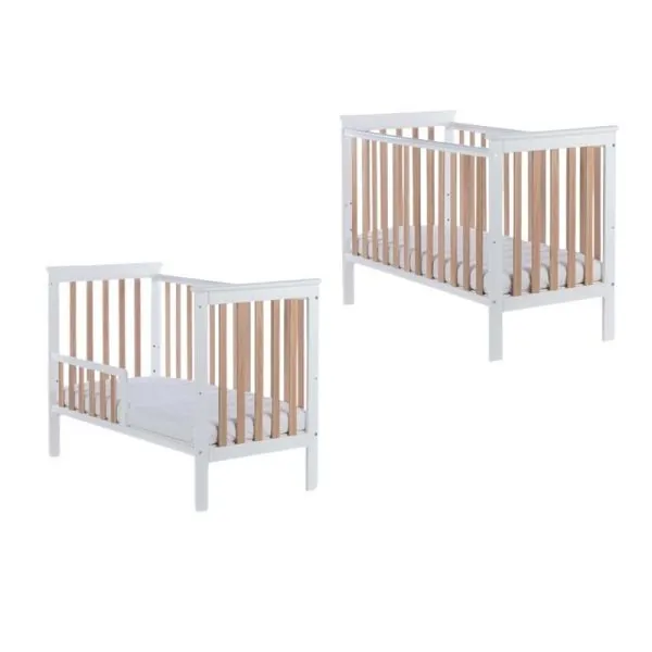 Drewex Cozy Fox gultiņš ar noņemamu sānu, balts/buks