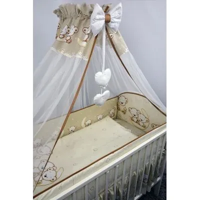 Ankras 6 daļu gultas veļas komplekts "Leon" Smilškrāsas