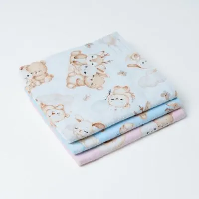 Vilaurita krāsains flaneļa autiņš 201, 80x90 cm. 