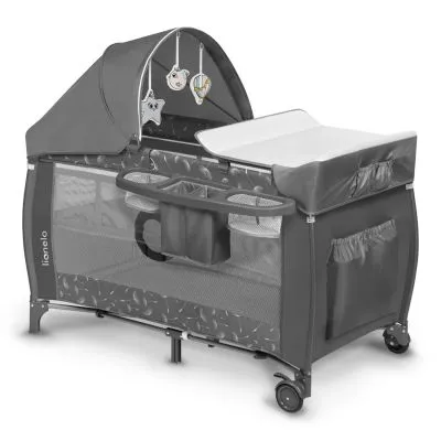 Manēžas gultiņa Lionelo Sven Plus, Pelēks betons