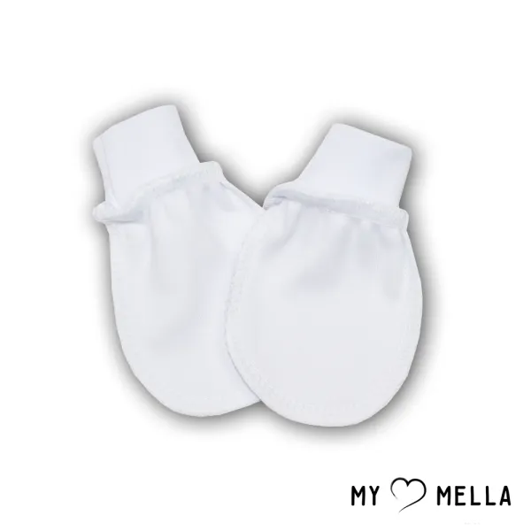 Jaundzimušā cimdiņi ar kreisajām vīlēm, Balta