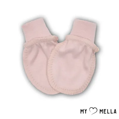 Jaundzimušā cimdiņi ar izgrieztām šuvēm, Rozā