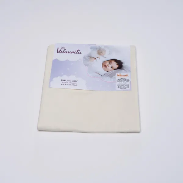 Vilaurita paklodė į lopšį, gelsva 75x100 cm., 220