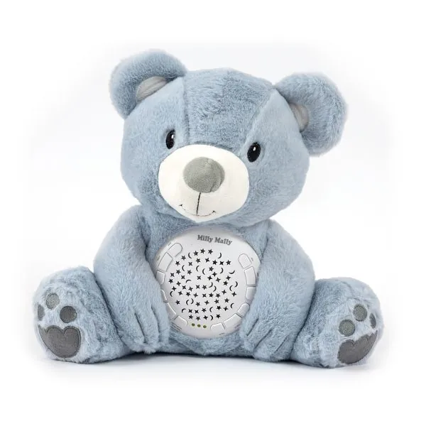 Milly Mally minkštas žaisliukas - projektorius meškiukas, Blue