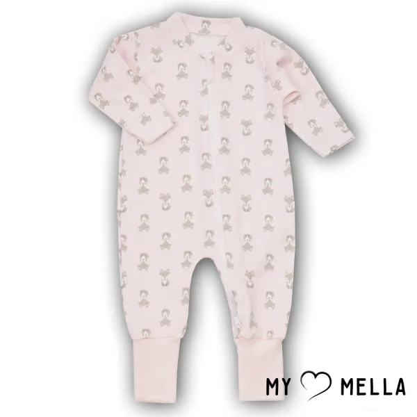 Kombinezons ar rāvējslēdzēju Fox, 56-62 cm, Rozā