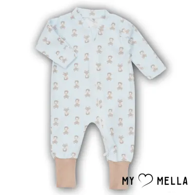 Kombinezons ar rāvējslēdzēju Fox, 56-62 cm., Zilganā krāsā