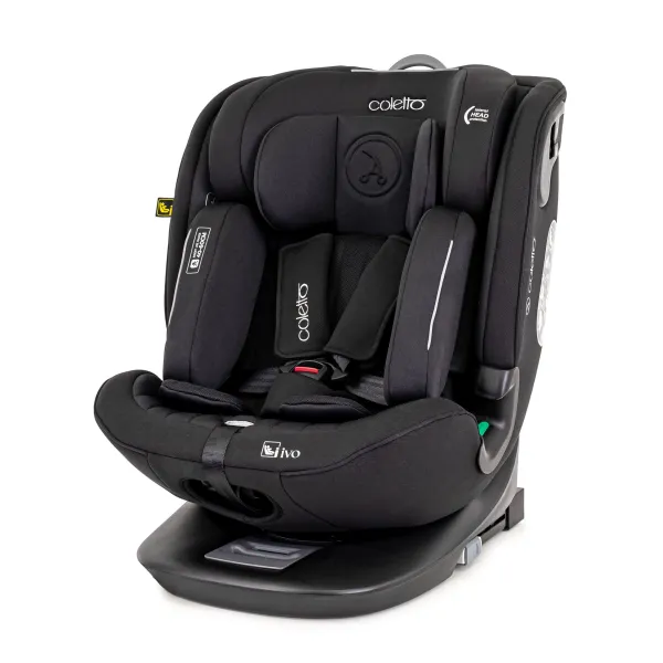 Automašīnas sēdeklis Coletto Ivo I-size 0-36 kg. 360., Melns