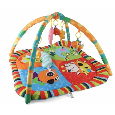 TinyMini attīstošais paklājiņš 2in1 "Krāsainie dzīvnieki"