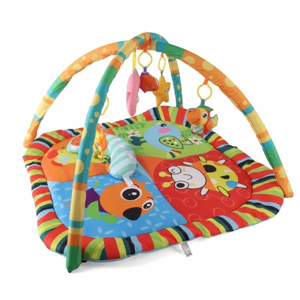 TinyMini lavinamasis kilimėlis 2in1 ,, Spalvingi gyvūnai", JL624-1D