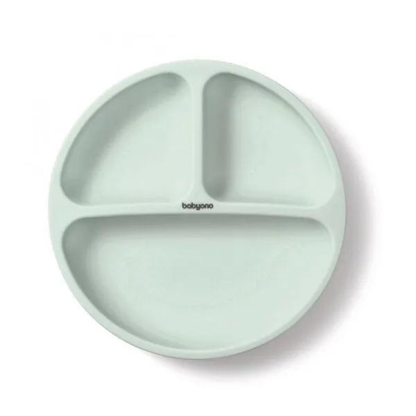 Babyono silikona neslīdošs šķīvis, zaļš 1482/03