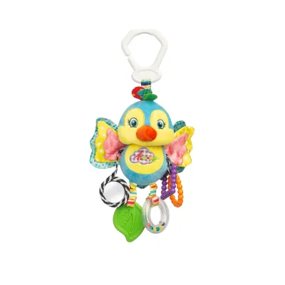 Sensillo piekarināms grabulis uz ratiņiem, putniņš