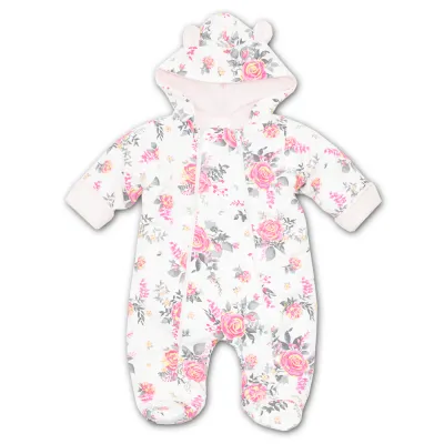 Pašiltintas kombinezonas kūdikiams, Gėlės, 62 cm.