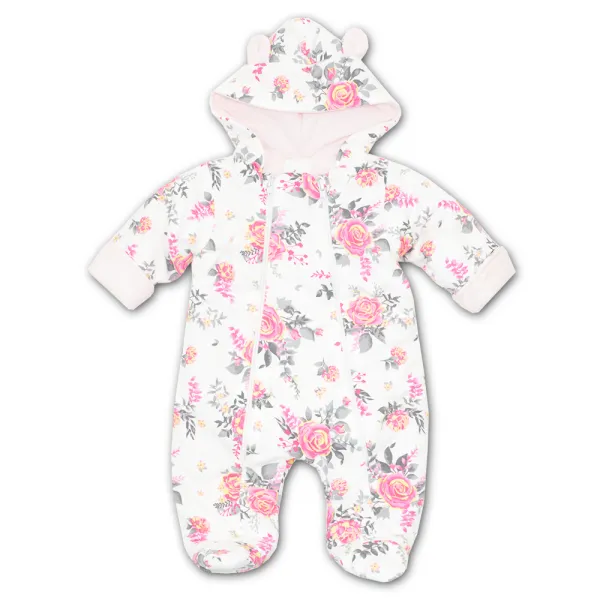 Pašiltintas kombinezonas kūdikiams, Gėlės, 68 cm.