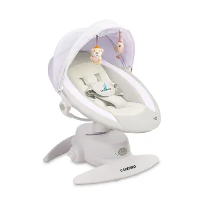 Caretero elektriskais šūpuļkrēsls Opti, rozā