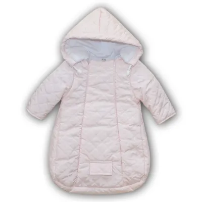 Vējnecaurlaidīgs aploksnes/kombinezons zīdaiņiem, Rozā, 62 cm.