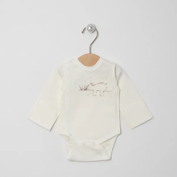 Vilaurita siltināts kokvilnas bodijs 1002 "Paolo", 56, 62 cm.