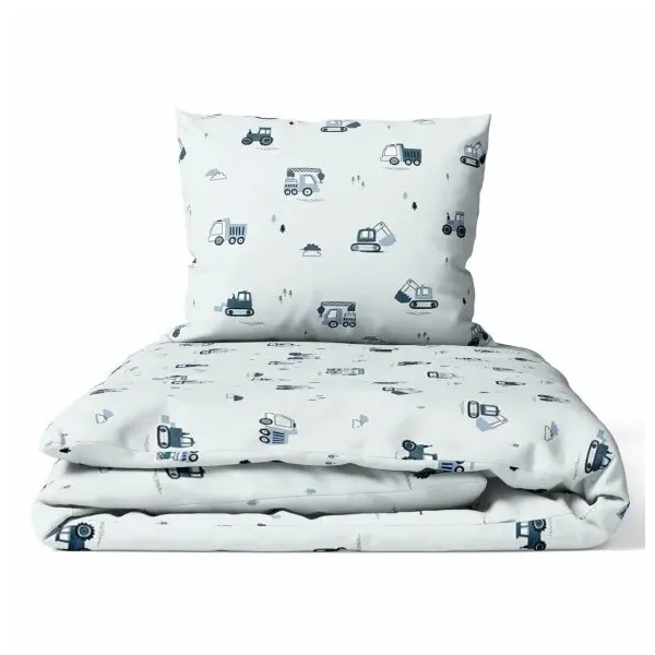 135/100 cm. Ankras 2 daļu gultas veļas komplekts "Ekskavators"