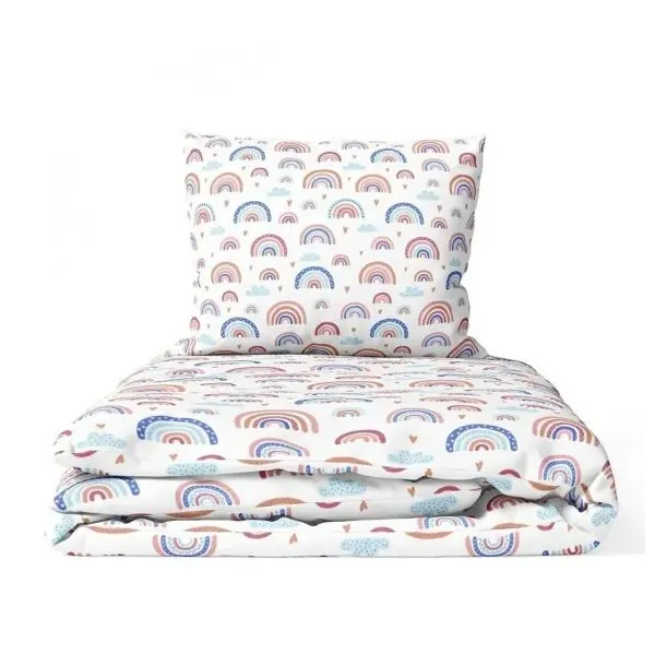 135/100 cm. Ankras 2 dalių patalynės užvalkalų komplektas "Vaivorykštė", ruda