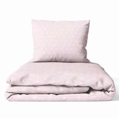135/100 cm. Ankras 2 daļu gultas veļas komplekts "Rombai", rozā