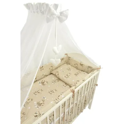 Ankras 6 daļu gultas veļas komplekts "Žirafe", Brūna