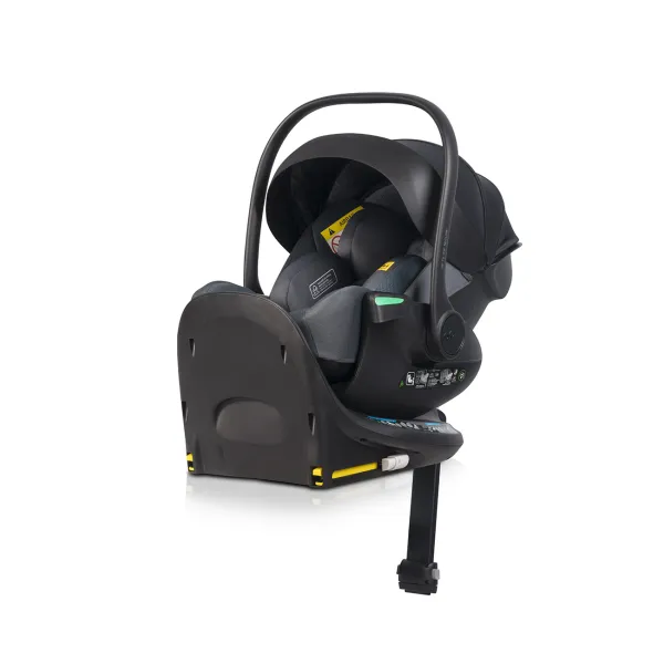 Pagriežama, pelēka autokrēsliņš ar isofix bāzi Easy go Buz Pro Xtd I-size 0-13, Granīts