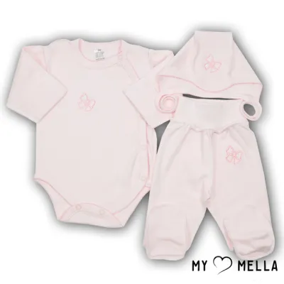 Naujagimio kraitelis trijų dalių , rausva, 56 cm.