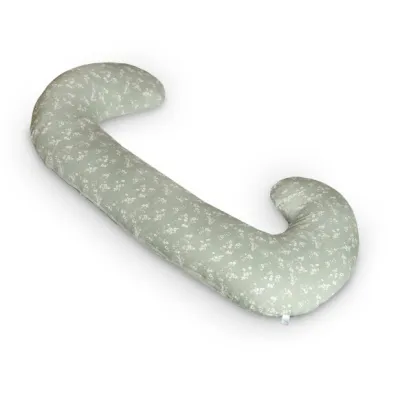 CebaBaby maitinimo pagalvė dżersej DUO, žalia gėlės