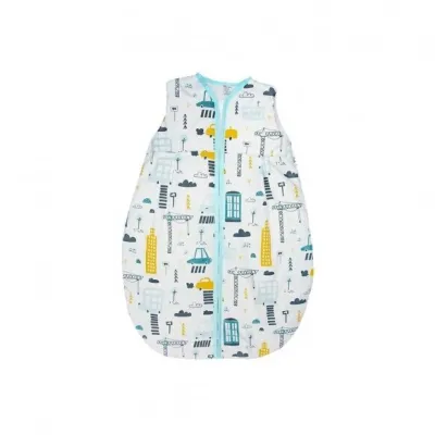 Ankras vokelis/miegmaišis "Miestas", žydras, 62-74 cm.