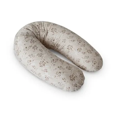 CebaBaby barošanas spilvens džersijs multi, brūni ziedi