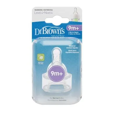Dr. Brown's zīdaiņu pudelīšu knupīši, silikona, šauram