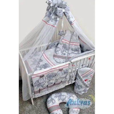 Ankras 6 dalių patalynės komplektas "Mika" pilka