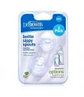 Snapeliai šaurā kakla OPTIONS pudelēm, no 6 mēn, 2gab, Dr. Browns