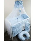 Ankras 6 dalių patalynės komplektas "Taškeliai" - Žydra