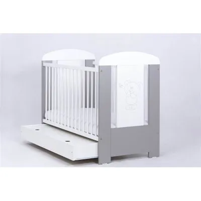 Drewex lovytė meškiukas su drugeliu, su stalčiumi, pilka-balta